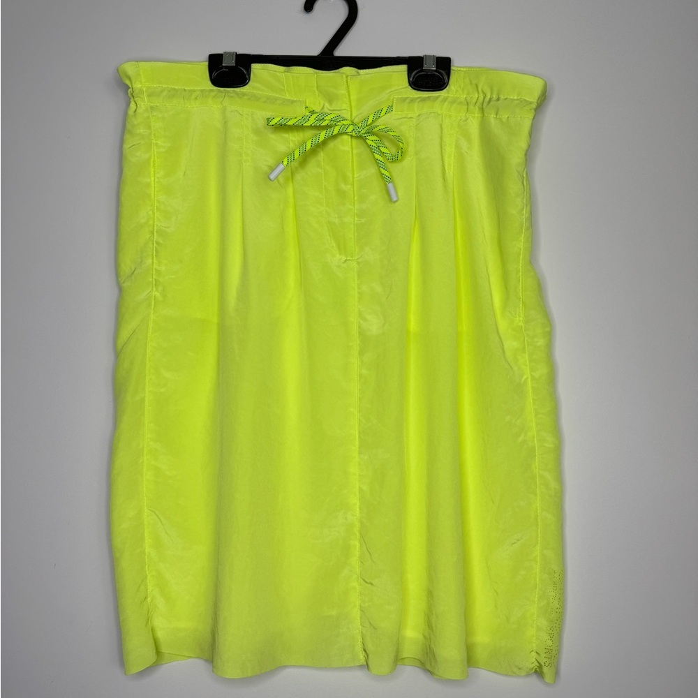 Marc Cain Neon Yellow Drawstring Skirt